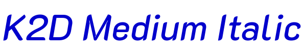 K2D Medium Italic 字体